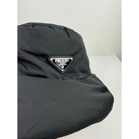 PRADA Padded Re-Nylon Bucket Hat Puffer Bucket Hat Triangle Logo L Large CLASSIC - Picture 2 of 8